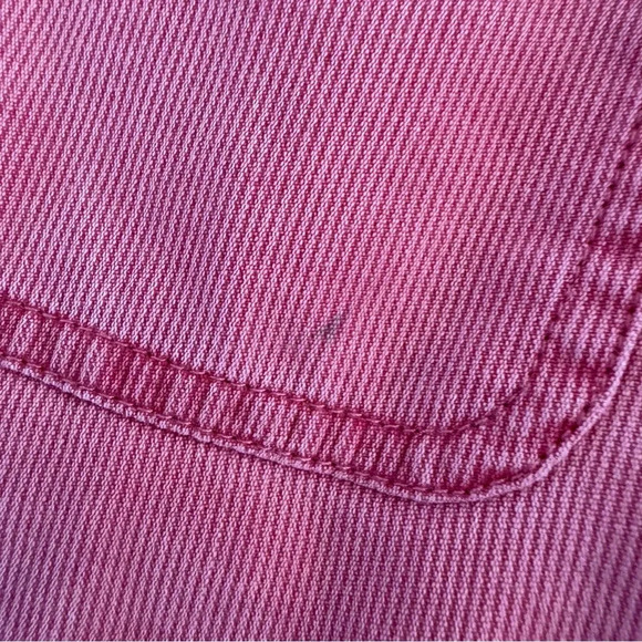 Nat Nast Pink Silk Blend Shirt Ribbed Long Sleeve Collar Button Down Pockets M - Picture 11 of 12